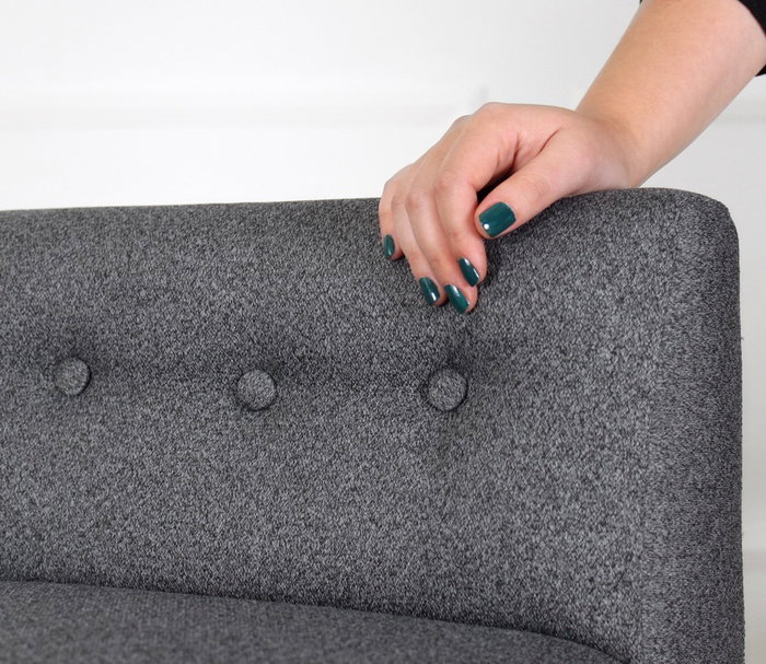 Atelier Del Sofa Puf 9104 Bohemio Gris de Algodón para Salón y Hogar con Esponja Ortopédica